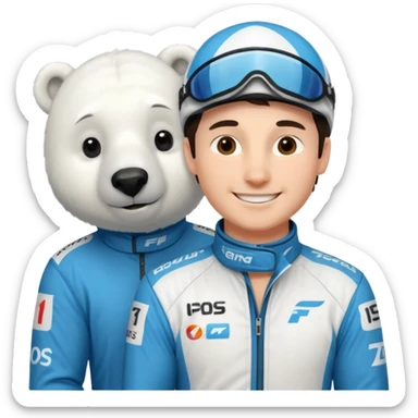 f1 driver polar bear sticker