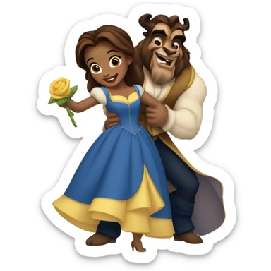 beauty and the beast belle sticker