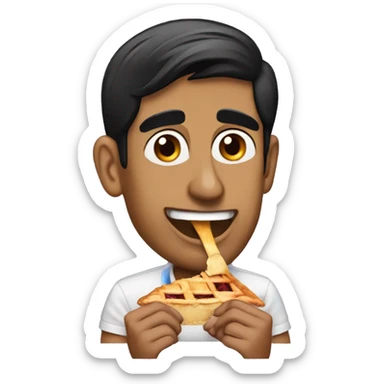 rishi sunak eating a pie sticker