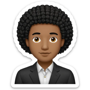 my best friend diego, he's black, square shaped head, curly hair, and nicely build posterior sticker