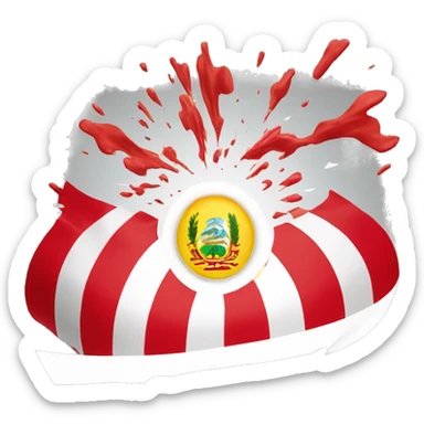 Peru flag explosión sticker