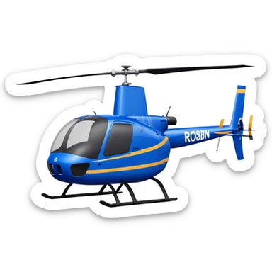 Robinson R44 - Robinson Helicopter Company (Model Year: 2021) (Iconic colour: Blue) sticker