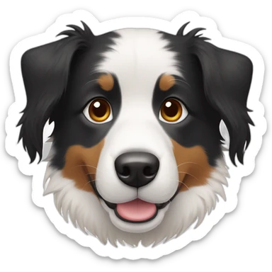 Dog, border collie, short hair, back and White sticker