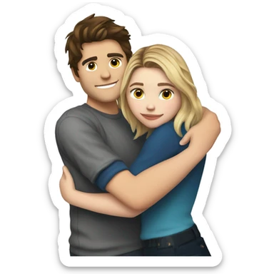 Emoji Chloe grace moretz hugging elrubiusomg sticker