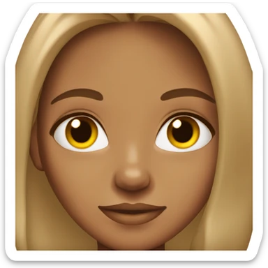 stunning tan girl light brown hair sticker