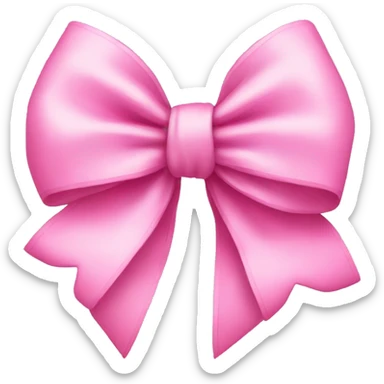 Pink bow sticker