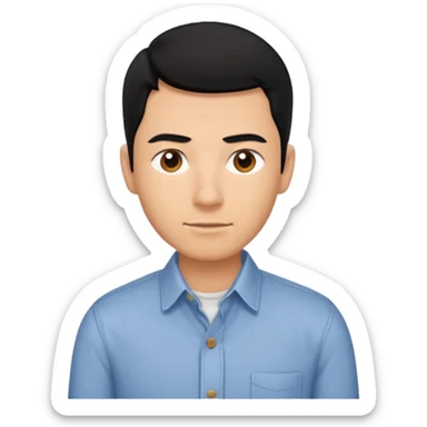 The Walking Man black hair  sticker