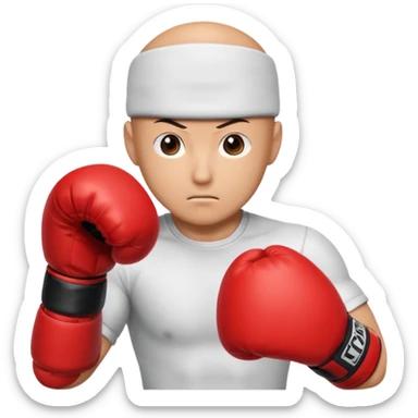 Saitama red hand punch with a boxing glove sticker