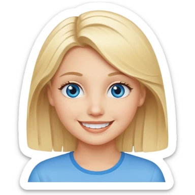 Blonde girl sticker
