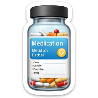 Medication label sticker