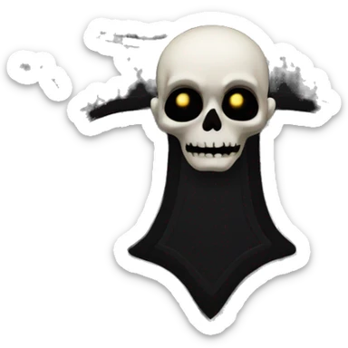 black cross goth sticker