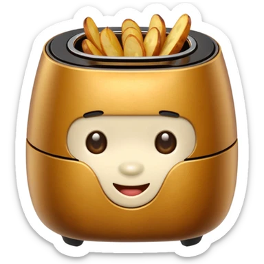 air fryer potatoes, simple and cute sticker