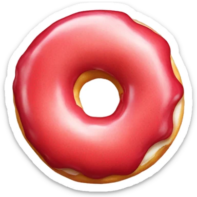one doughnut with red glaze sticker