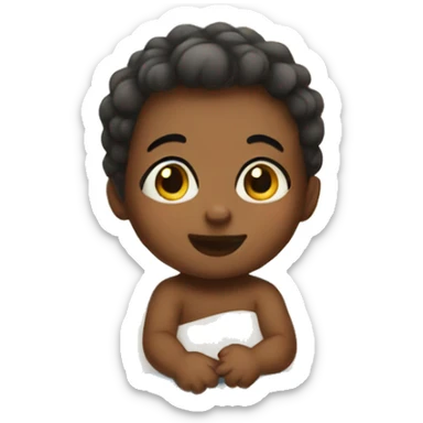 Baby in a crib  sticker