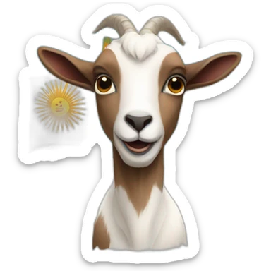 argentina flag goat sticker