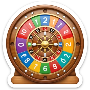 roulette wheel rainbow 1 to 7 sticker