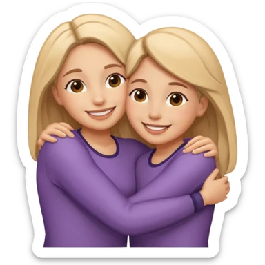 Hugging sister love sticker