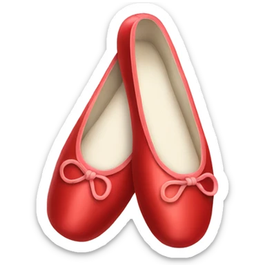 Red ballet shoes sticker