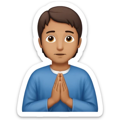 Pakistani man praying to Jesus  sticker