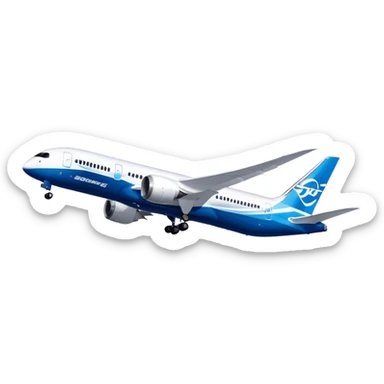 Boeing 787 Dreamliner - Boeing (Model Year: 2022) (Iconic colour: White with blue) sticker