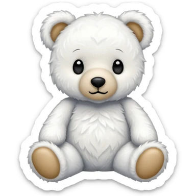 Ice White boho aesthetic teddy sticker sticker
