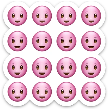 Mini emojis of pink stanley sticker