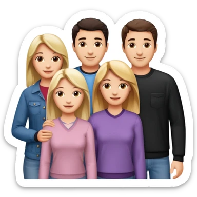 Cast members from tv show friends  sticker