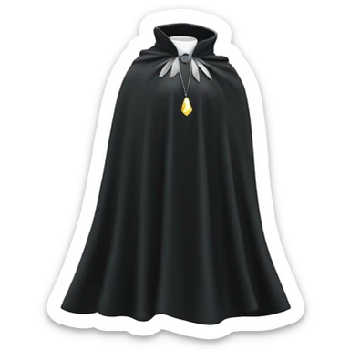 faceless mannequin flapping onyx gemstone cape sticker