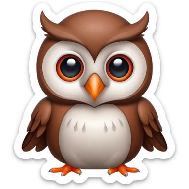 búho divertido sticker