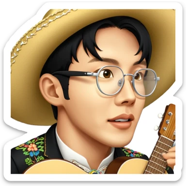 Mariachi Guitarist sticker