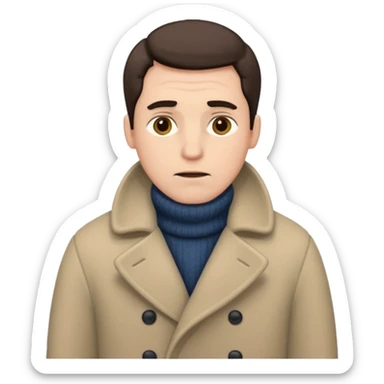 man feeling cold sticker