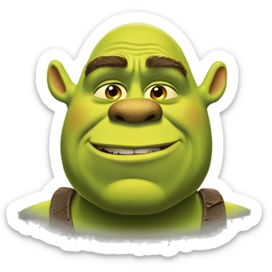 Shrek side eyeing sticker