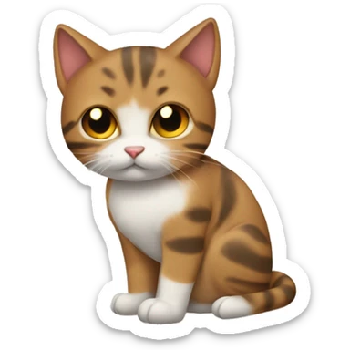 Gato con moño sticker
