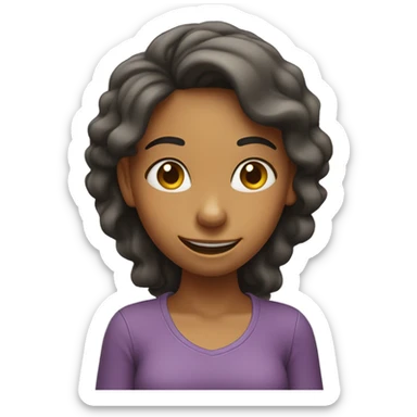 Girl shaking head up and down with a thumbs up sticker