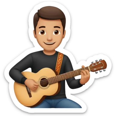 Spanish man playing guitar emoji sticker