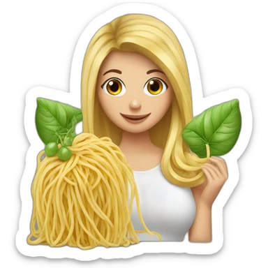 spaghetti vespa vine and beatiful woman sticker