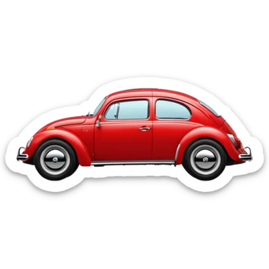 vw beetle side view sticker