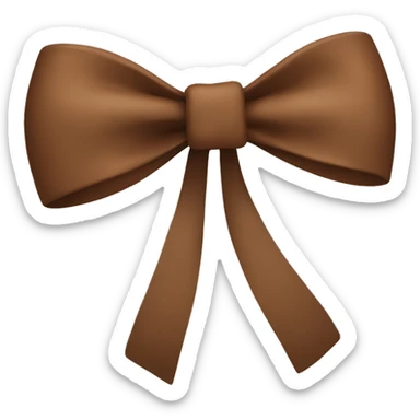Brown bow  sticker