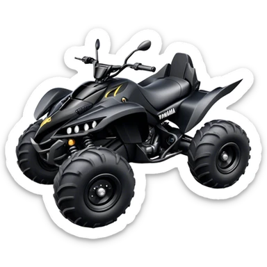 batmobile atv banshee yamaha with a smile sticker