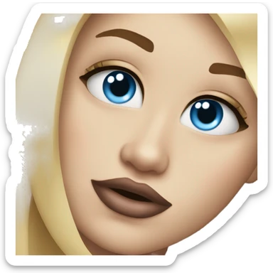 Blonde girl bleu eyes Beauty big lips sticker
