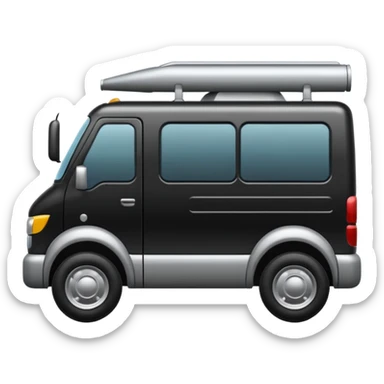 quiero un emoji de un camion de envios en tonos negro sticker