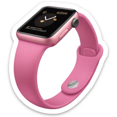 pink apple watch  sticker
