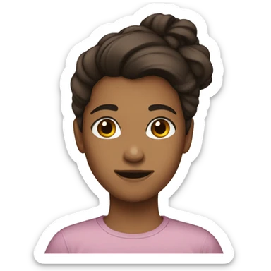 Make her hair dark brown fix her shirt  sticker