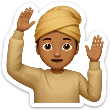 Emoji doing a 🙂‍↕️ and a dab at the same time sticker
