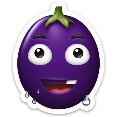 Aubergine sous la douche sticker