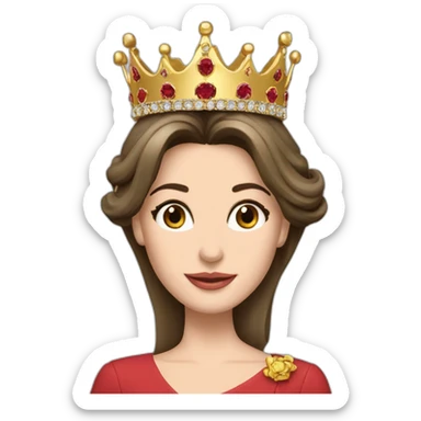reina letizia con su corona de reina sticker