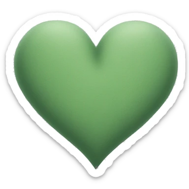 Sage green heart sticker