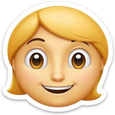 speech bubble with a sly smile representing gossip sticker