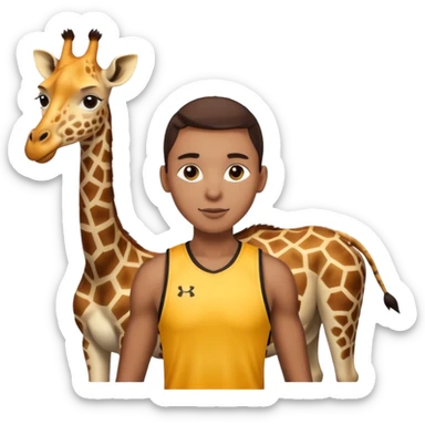 athlete player giraffe sticker