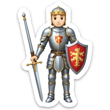 brave knight full body sticker
